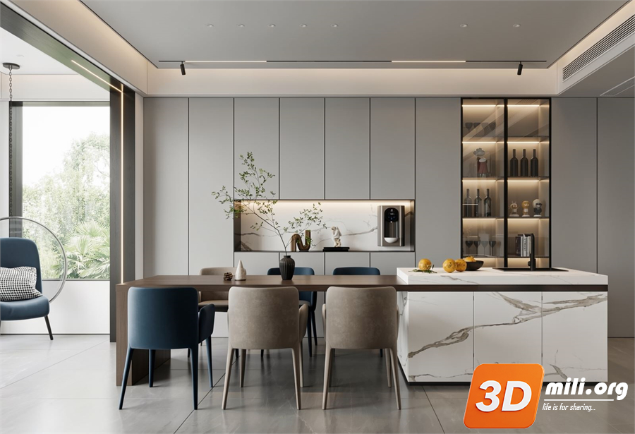 Dining Table Set Skp Files